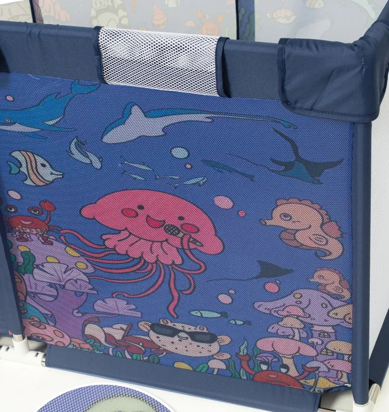 Parque Infantil IMBABY - Valla de Seguridad y Piscina de Pelotas para Bebés