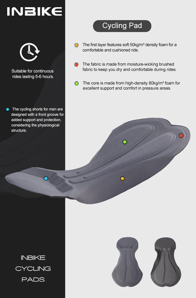 INBIKE Pantalones Ciclismo Invierno - Pechera Térmica con Acolchado 3D