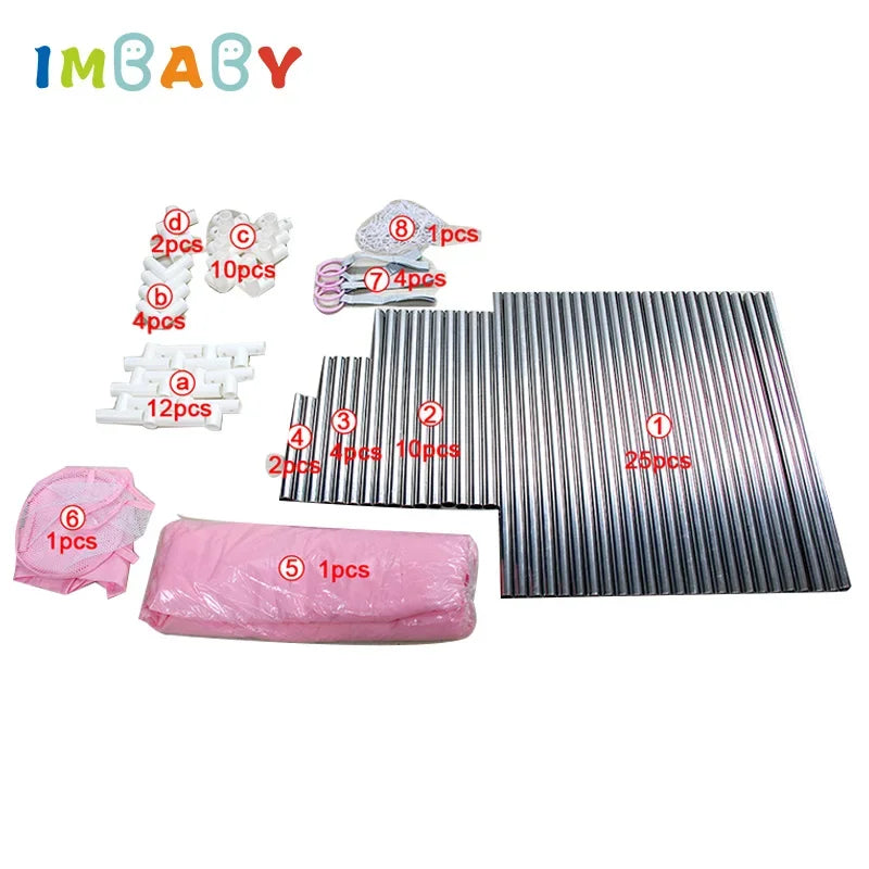 Parque Infantil IMBABY - Valla de Seguridad y Piscina de Pelotas para Bebés