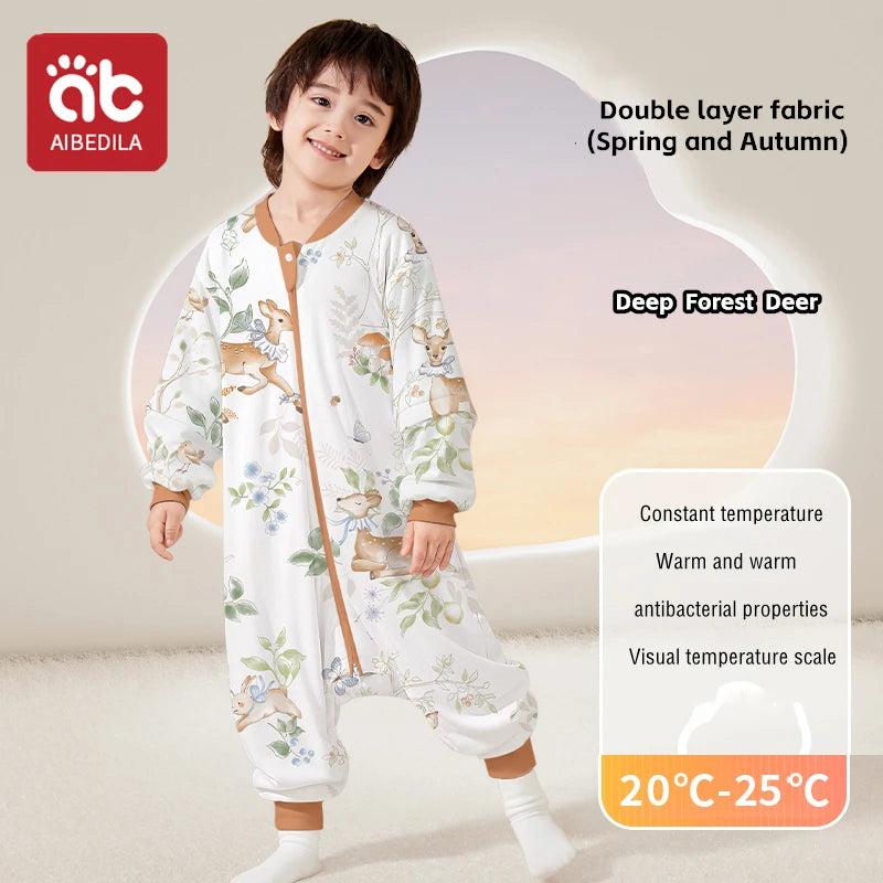 Saco de Dormir Infantil AIBEDILA - Cálido Invierno con Mangas Removibles