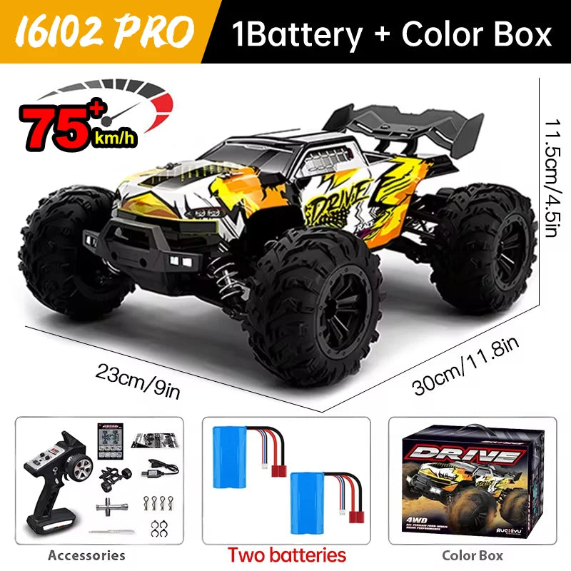 WLtoys 16101 Pro RC Coche 1:16 - 75 KM/H 4WD con Luz LED