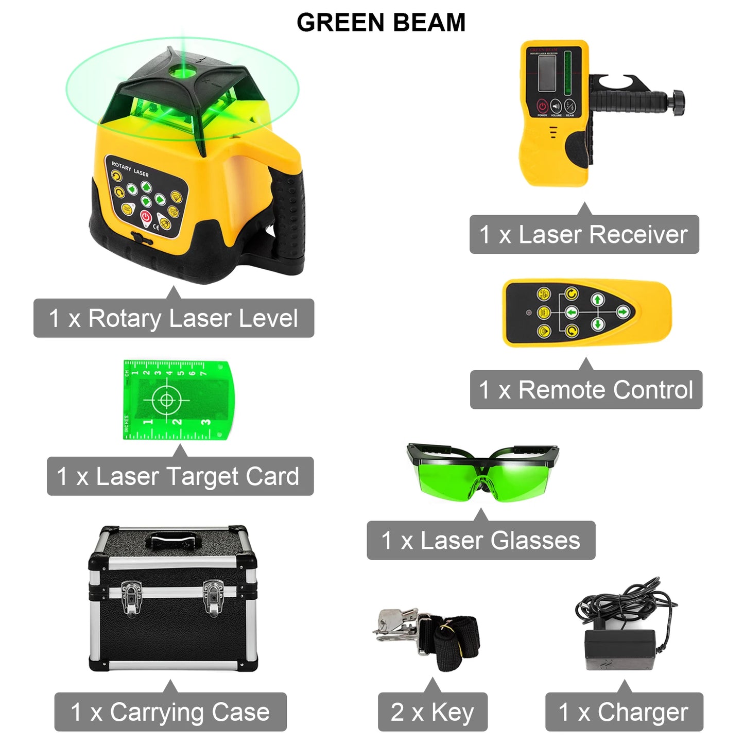 Nivel Láser Giratorio SucceBuy 360 - Autonivelante Profesional 500m