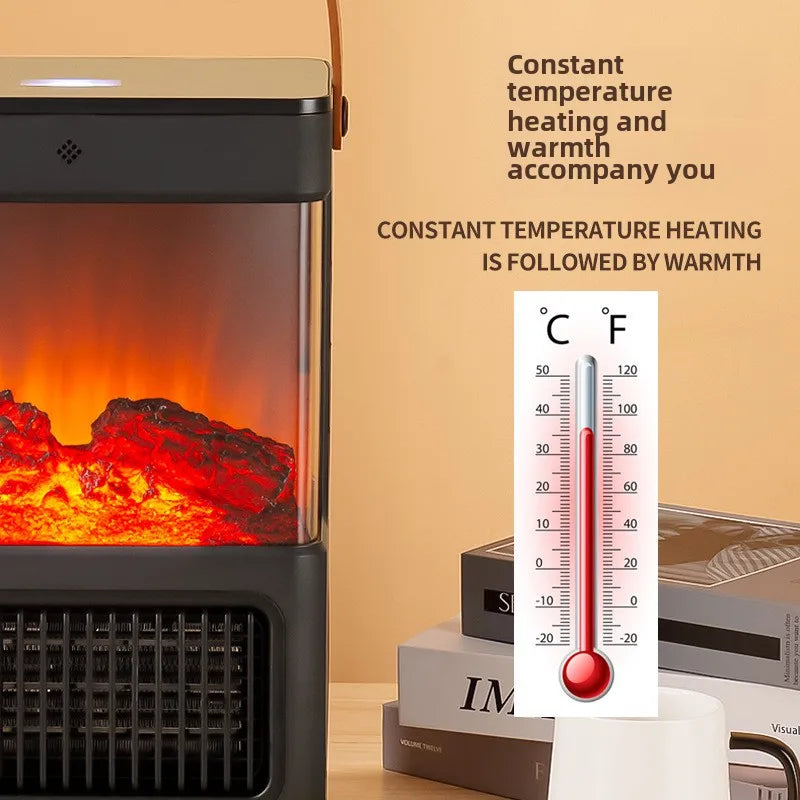 Calentador Eléctrico DELIXING 2000W  Chimenea de Llama Simulada para Hogar