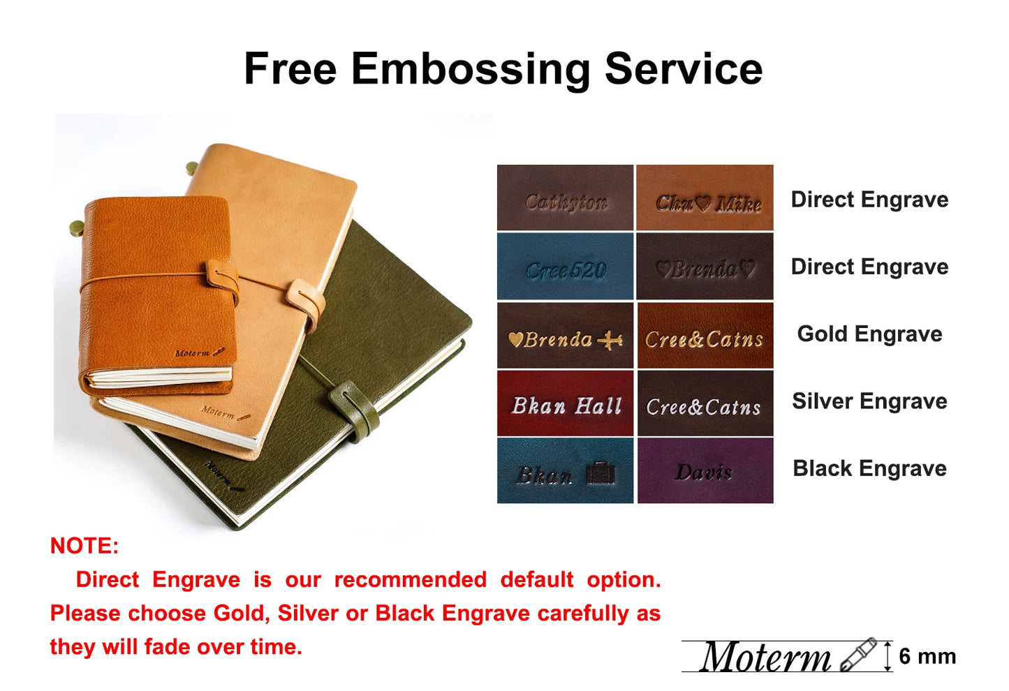 Cuaderno de Viaje Moterm  Diario de Cuero Genuino Vintage Hecho a Mano