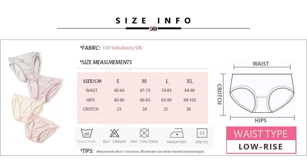 SuyaDream Bragas Mujer Seda  Pack 3 Ropa Interior Saludable