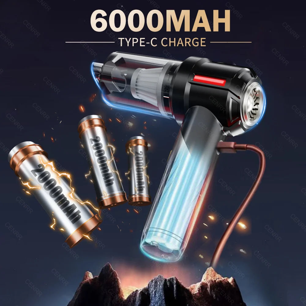 Aspirador de Coche CENRR Mini - Potente Aspiradora Portátil Inalámbrica 998000PA