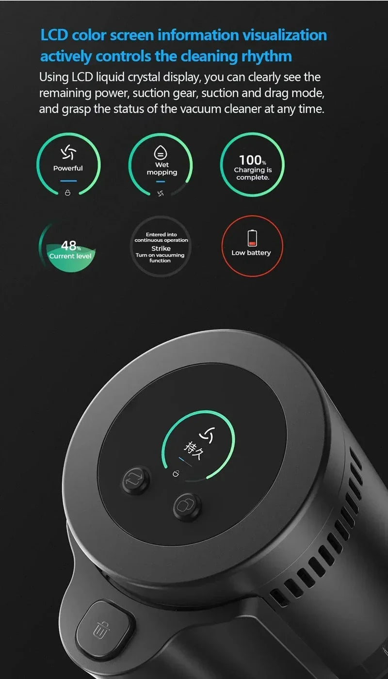 Aspiradora SHUNZAO Z15 Pro - Inalámbrica Seco y Húmedo 210AW