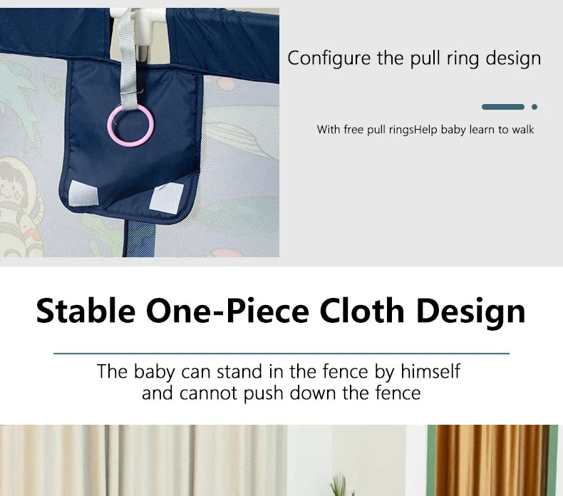 Parque Infantil IMBABY - Valla de Seguridad y Piscina de Pelotas para Bebés