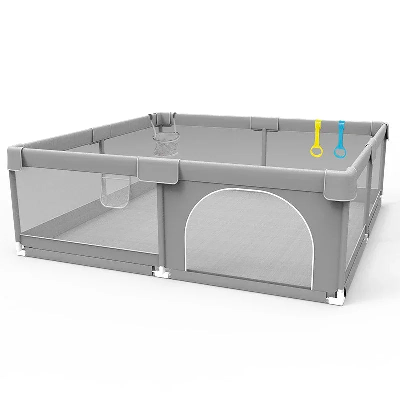 Parque Infantil IMBABY - Corralito Bebé con Caja de Bolas y Valla de Seguridad