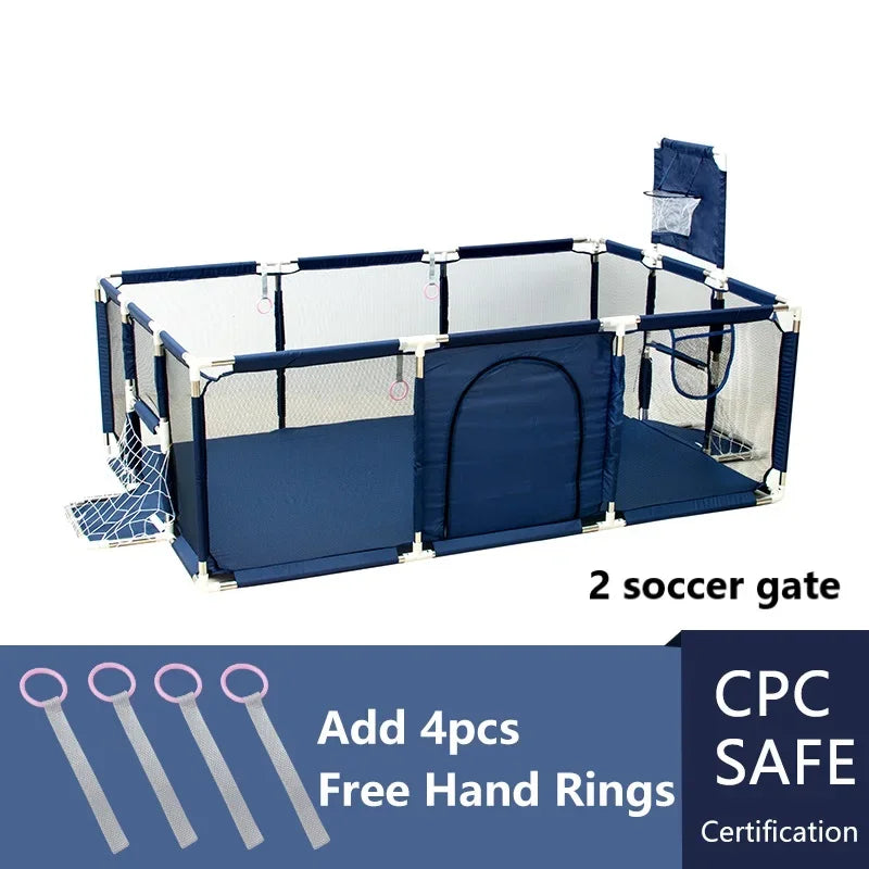 Parque Infantil IMBABY - Valla de Seguridad y Piscina de Pelotas para Bebés