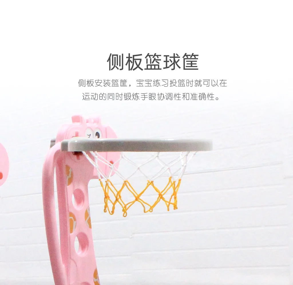 Tobogán Infantil CatXaa - Jirafa de Dibujos Animados con Columpio