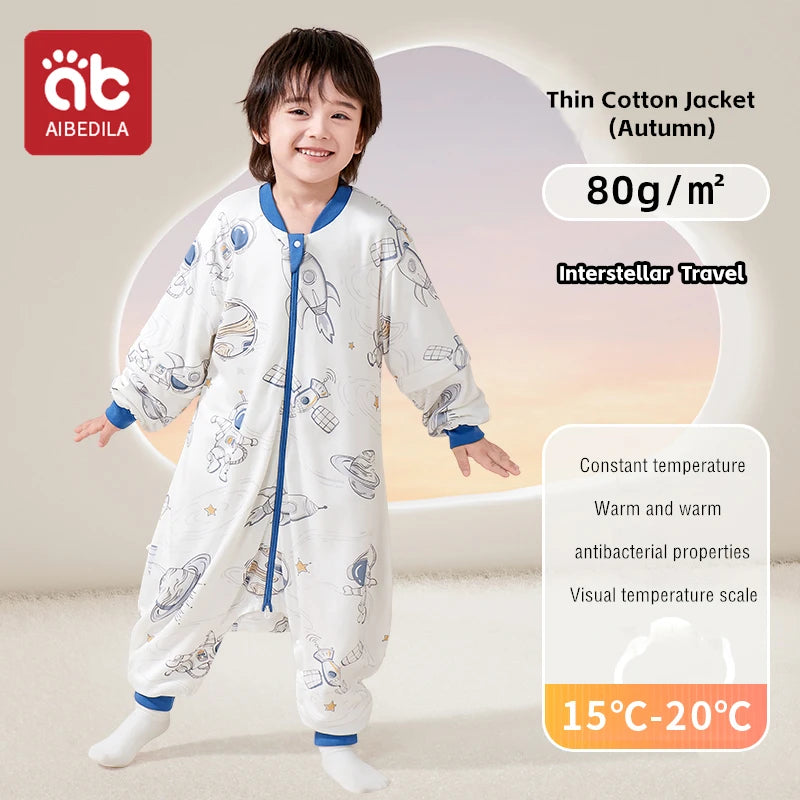 Saco de Dormir Infantil AIBEDILA - Cálido Invierno con Mangas Removibles