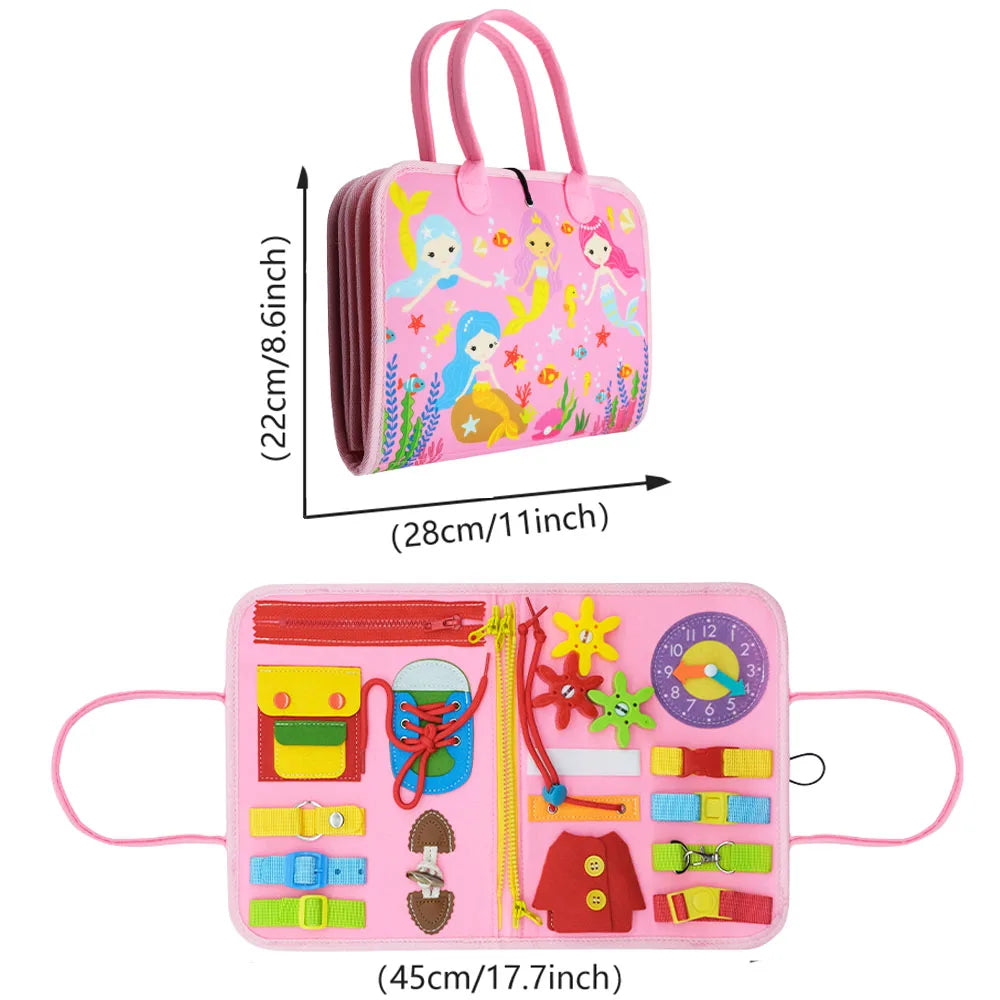 Tablero Montessori de Actividades Sensoriales - Juguete Educativo para Niños Pequeños