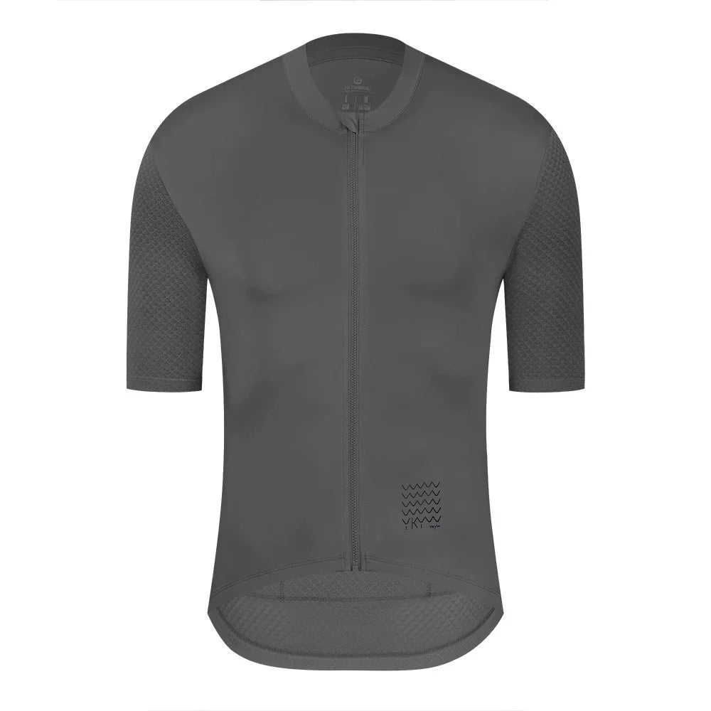 Camiseta Ciclismo Hombre YKYWBIKE  Maillot Profesional con Bolsillos y Reflectantes