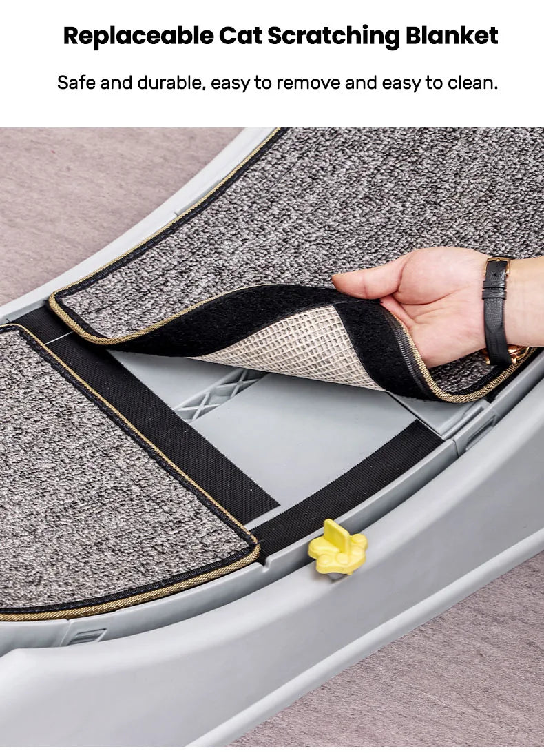 Cinta de Correr para Gatos  Rueda de Ejercicio Ultrasilenciosa con Alfombra Extraíble