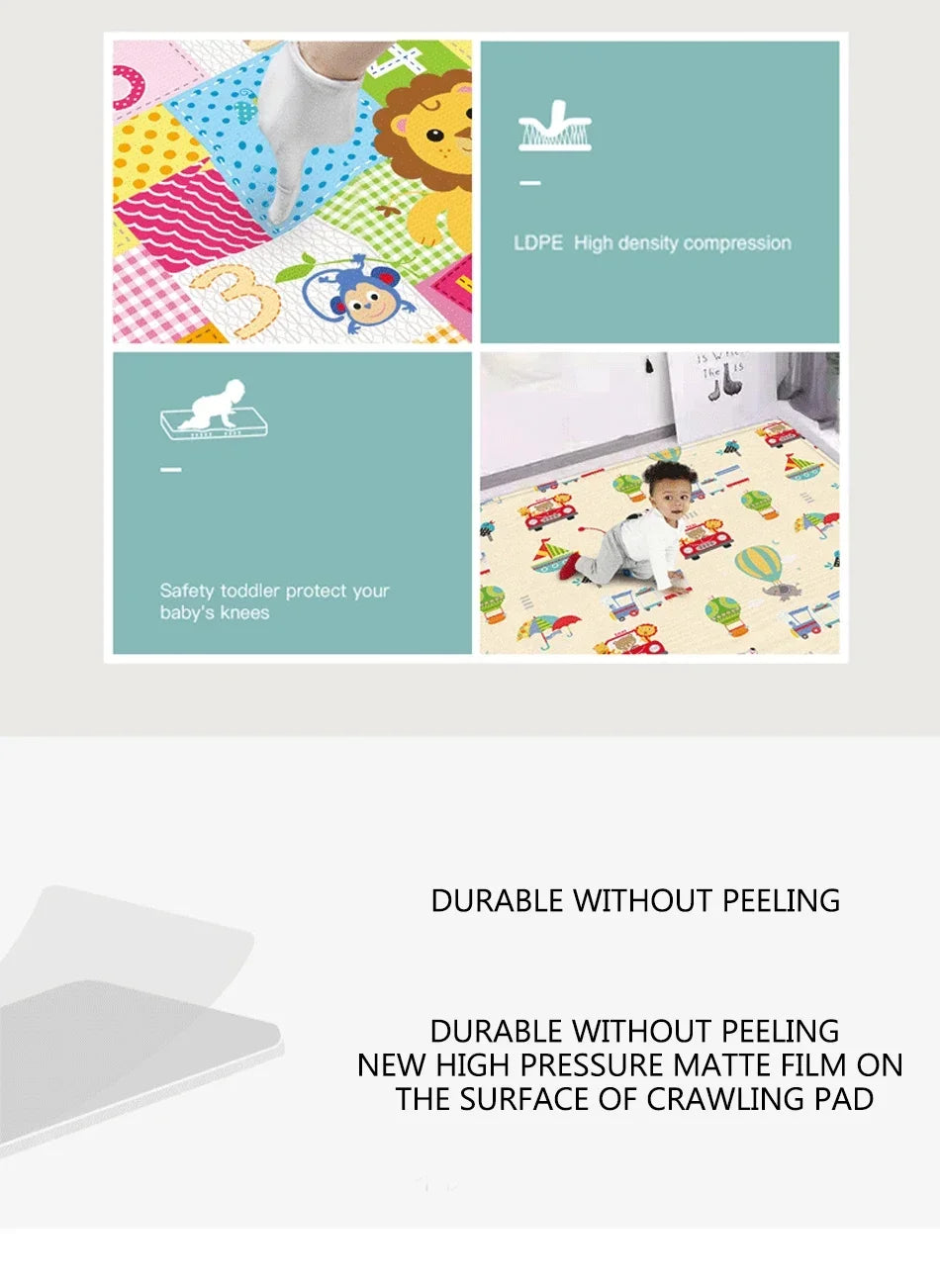 Alfombra Plegable de Juegos para Bebés  Antideslizante y Educativa DHDH 180x100cm