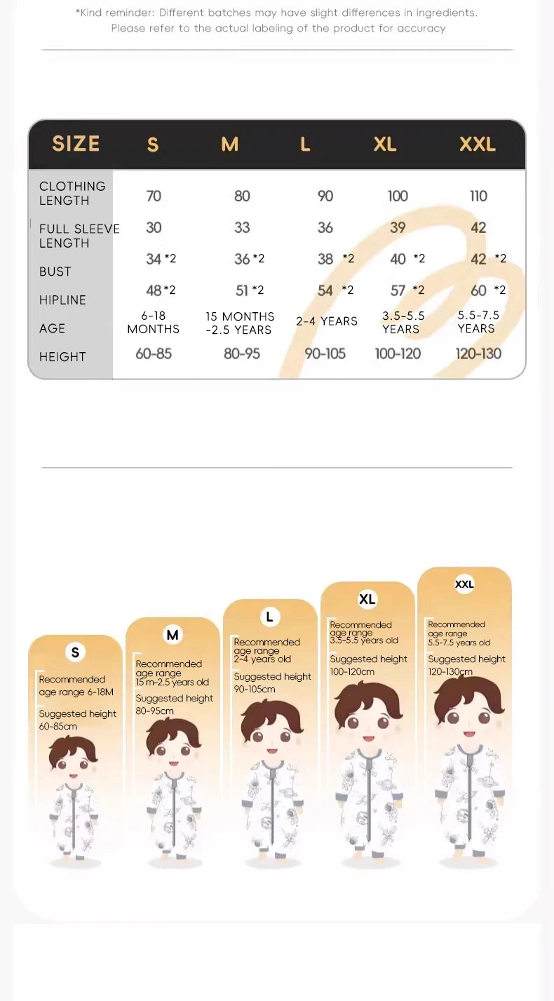 Saco de Dormir Infantil AIBEDILA - Cálido Invierno con Mangas Removibles