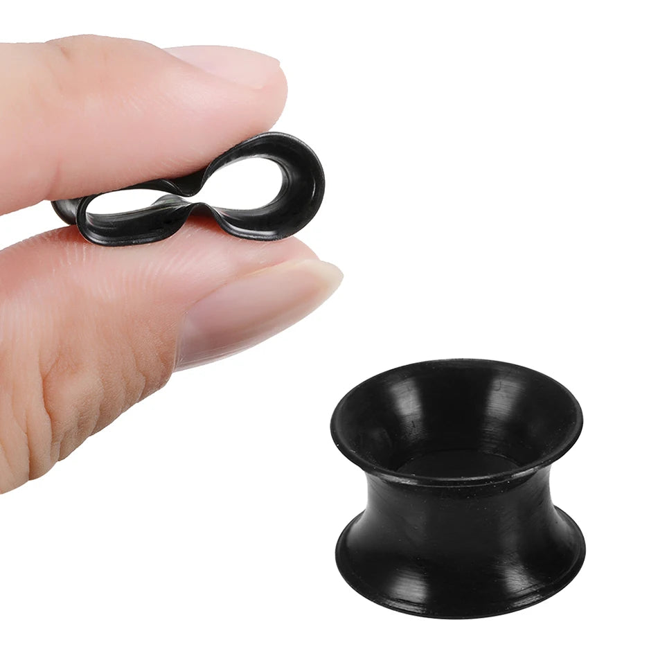 Tapones y Túneles de Silicona SWANJO - Dilatadores Flexibles para Piercing de Oreja