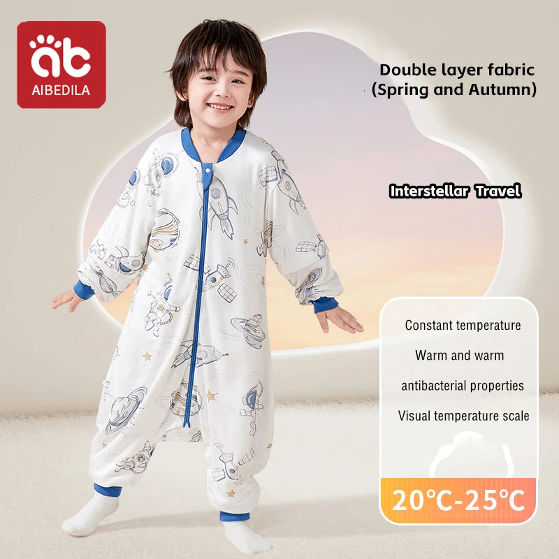 Saco de Dormir Infantil AIBEDILA - Cálido Invierno con Mangas Removibles