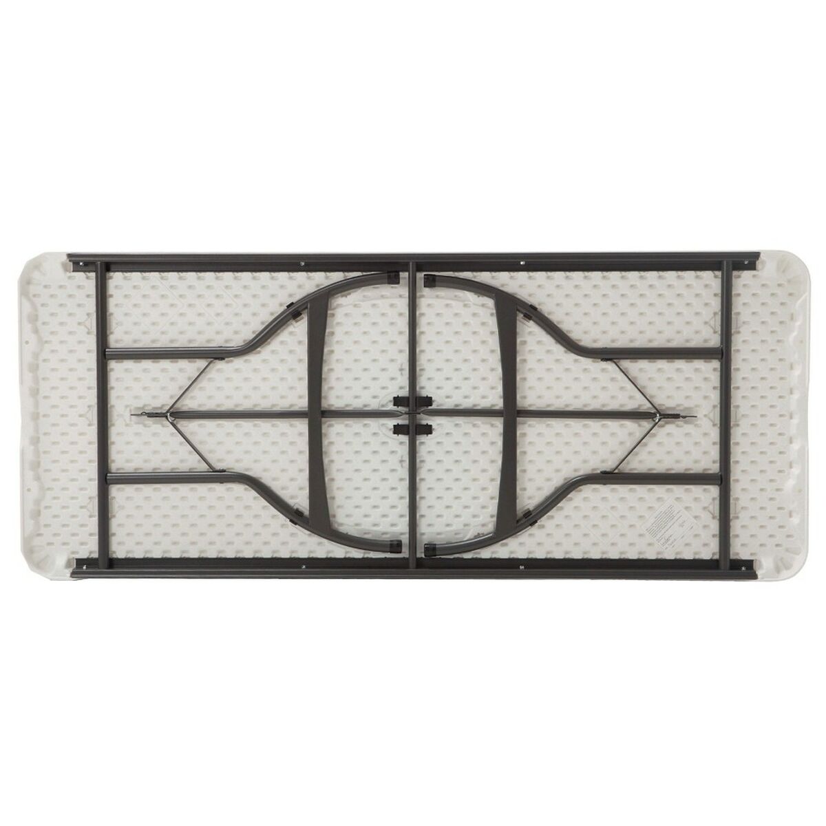 Mesa Plegable Lifetime Blanca 182x76  Polietileno Alta Densidad y Acero Antióxido