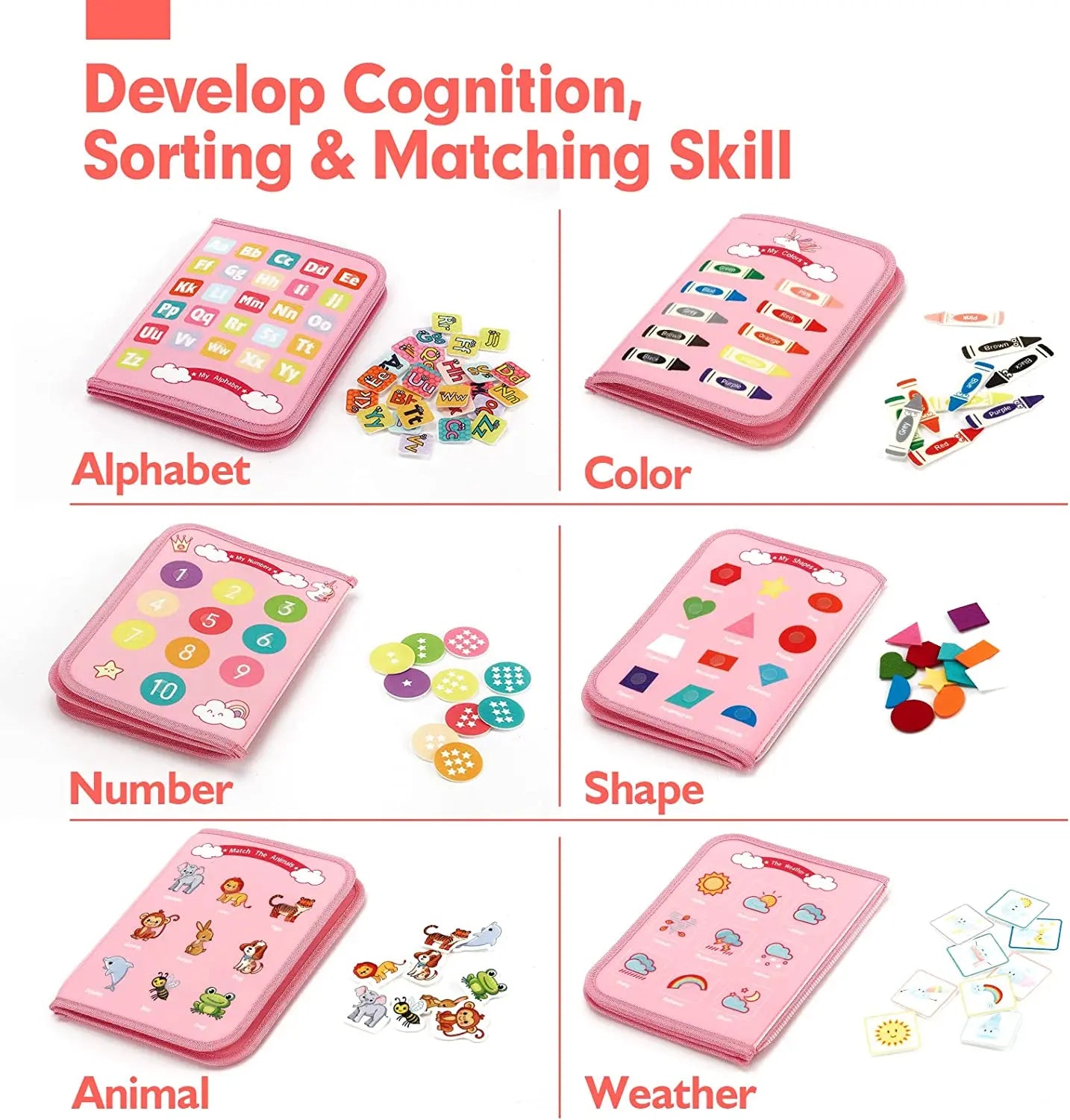 Tablero Montessori de Actividades Sensoriales - Juguete Educativo para Niños Pequeños