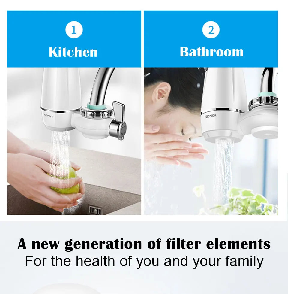 Filtro de Agua para Grifo Cocina Chcyus  Purificador Carbón Activado 2L/min