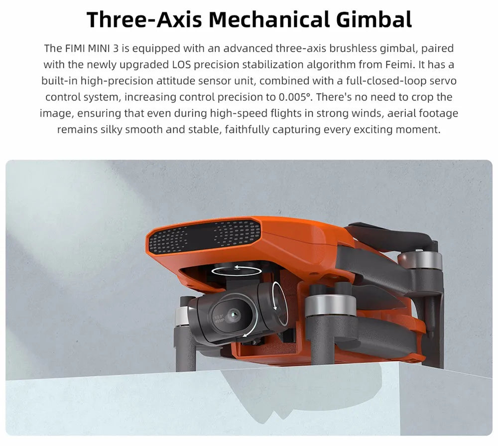 FIMI MINI 3 Drone 4K  Cámara 48MP, 249g, Vuelo 9KM