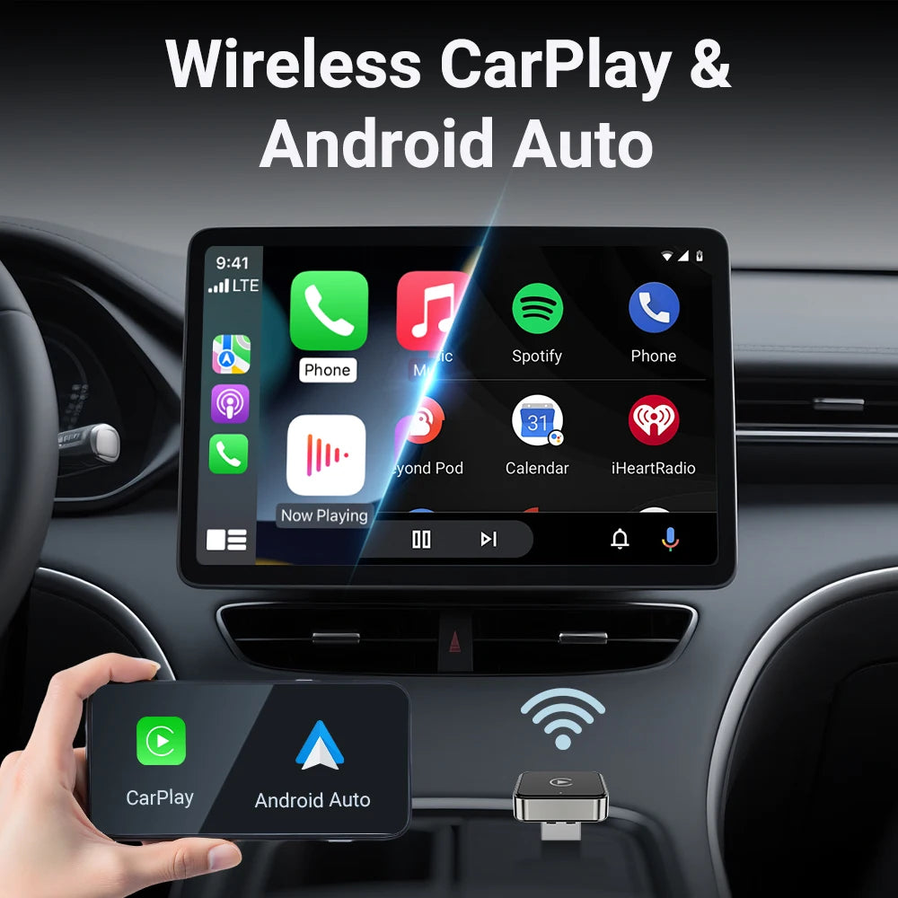 Adaptador XUDA 2 en 1 - Convierte CarPlay y Android Auto a Inalámbrico