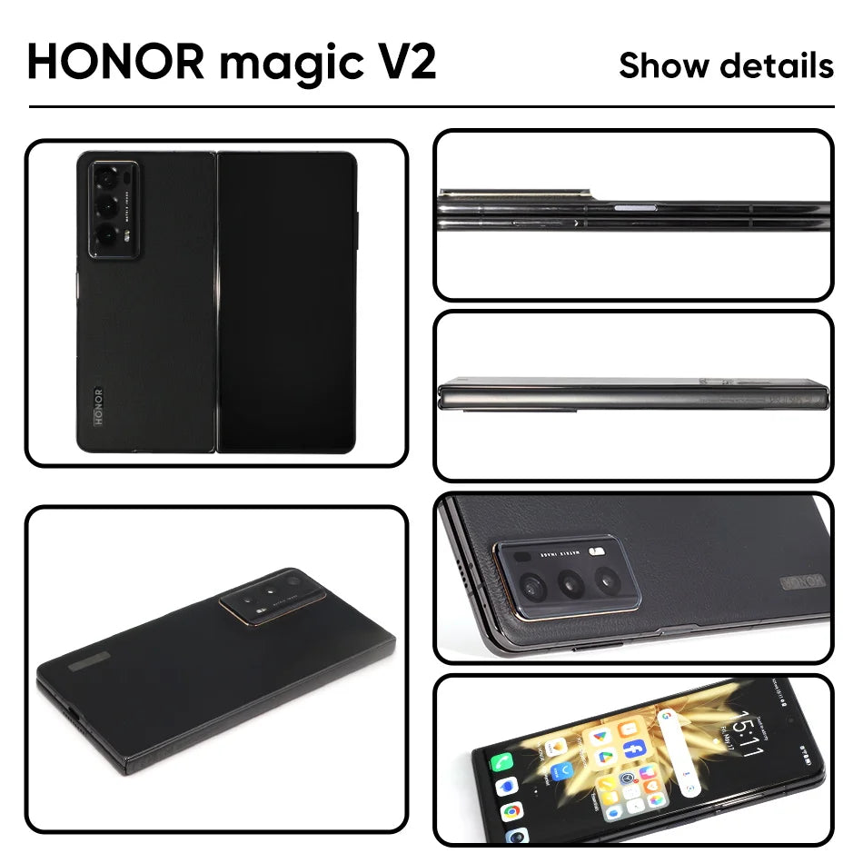 Honor Magic V2 5G Global - Smartphone Plegable OLED 120Hz con Triple Cámara