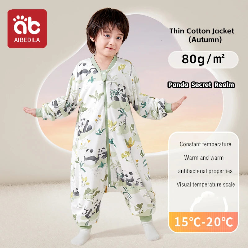 Saco de Dormir Infantil AIBEDILA - Cálido Invierno con Mangas Removibles