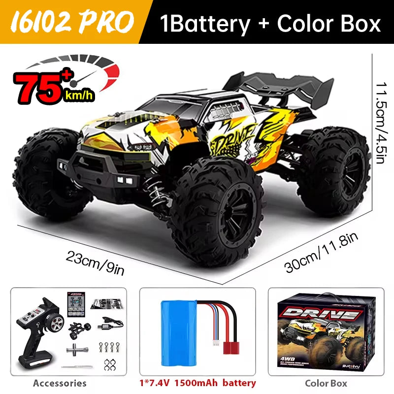 WLtoys 16101 Pro  Coche RC 1:16 75KM/H 4WD con Luces LED