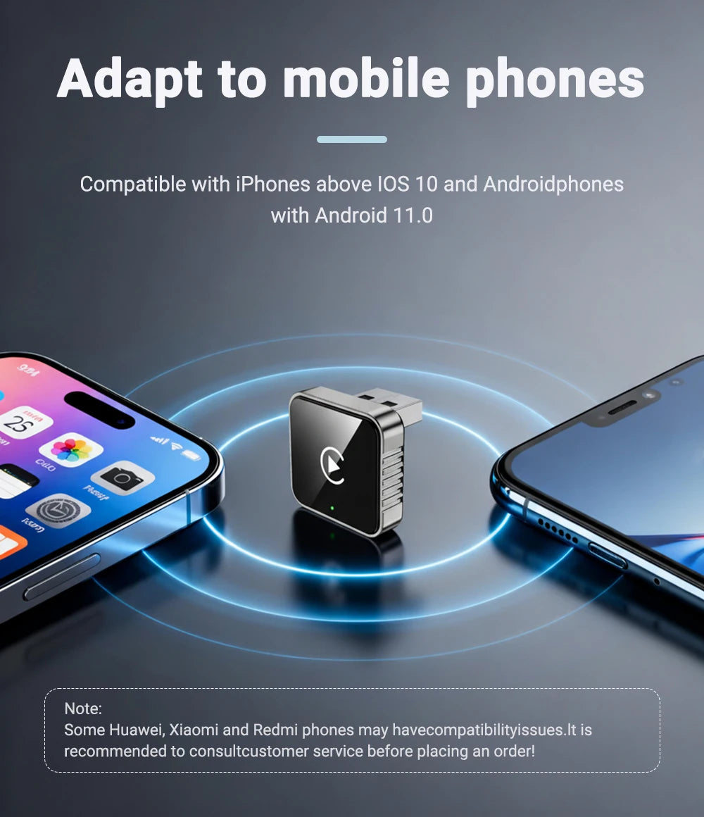 Adaptador XUDA 2 en 1 - Convierte CarPlay y Android Auto a Inalámbrico