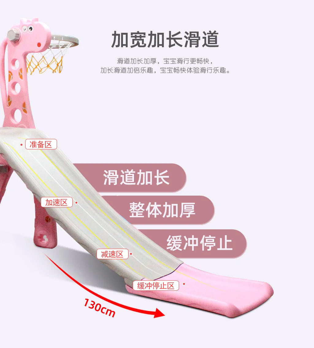 Tobogán Infantil CatXaa - Jirafa de Dibujos Animados con Columpio