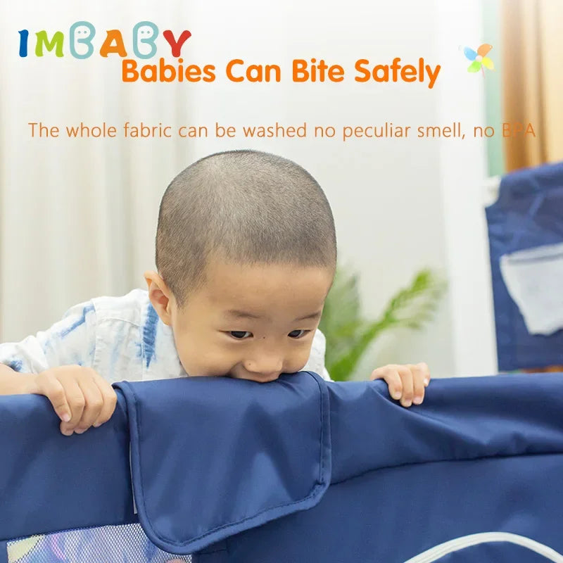 Parque Infantil IMBABY - Valla de Seguridad y Piscina de Pelotas para Bebés