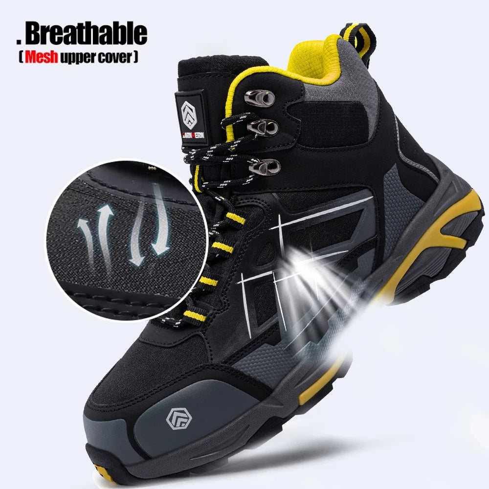 Zapatos de Trabajo LARNMERN  Botas Hombre Seguridad Antipinchazos