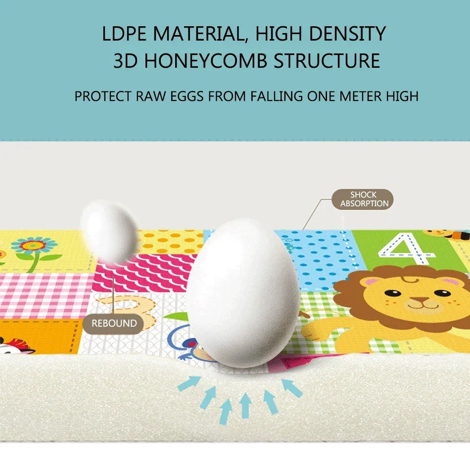 Alfombra Plegable de Juegos para Bebés  Antideslizante y Educativa DHDH 180x100cm