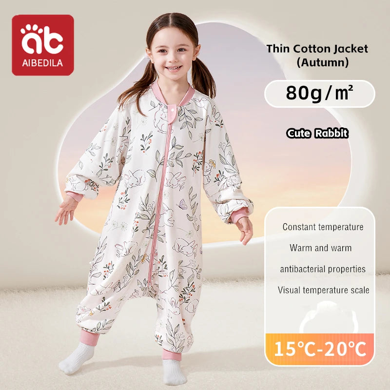 Saco de Dormir Infantil AIBEDILA - Cálido Invierno con Mangas Removibles