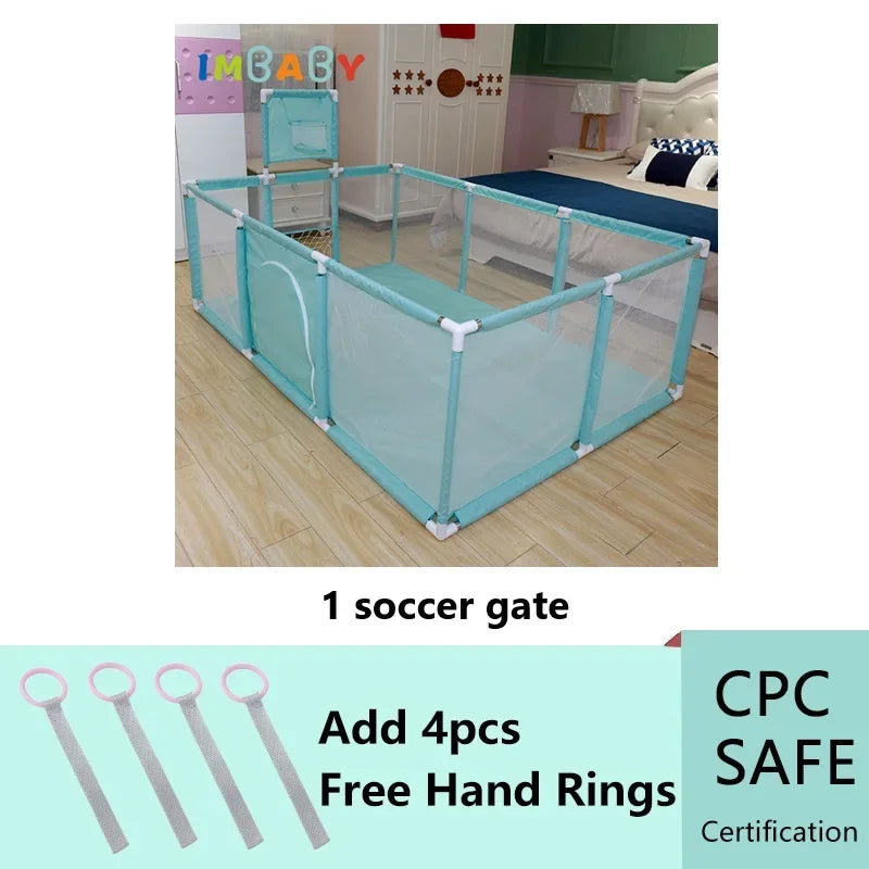 Parque Infantil IMBABY - Valla de Seguridad y Piscina de Pelotas para Bebés