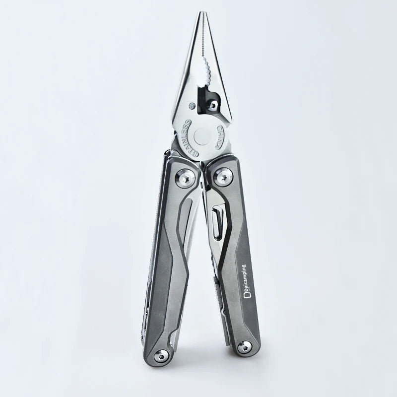 Multiherramienta Daicamping DL7 - Mango Titanio con Cuchillo, Tijeras y Alicates