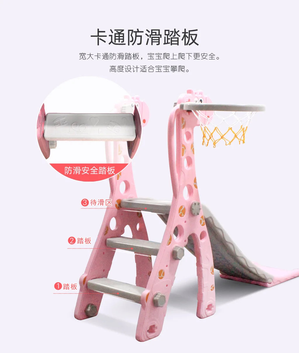 Tobogán Infantil CatXaa - Jirafa de Dibujos Animados con Columpio