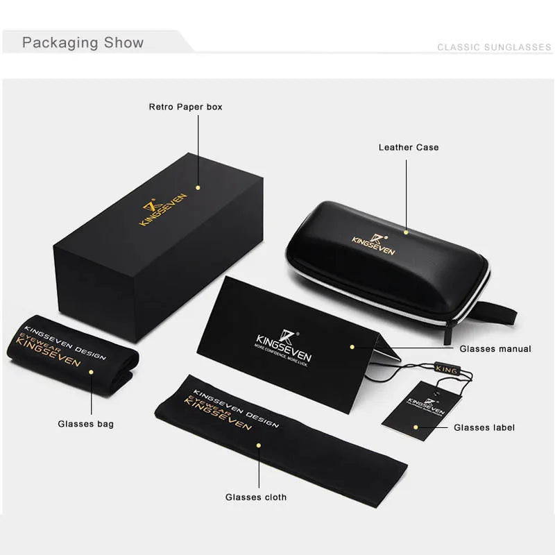 KINGSEVEN K725 Gafas de Sol Polarizadas de Aluminio Estilo Piloto