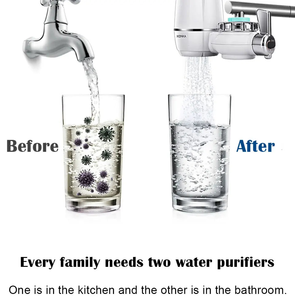 Filtro de Agua para Grifo Cocina Chcyus  Purificador Carbón Activado 2L/min