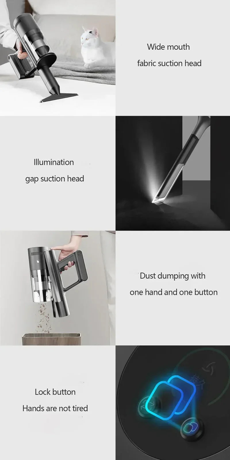 Aspiradora SHUNZAO Z15 Pro - Inalámbrica Seco y Húmedo 210AW