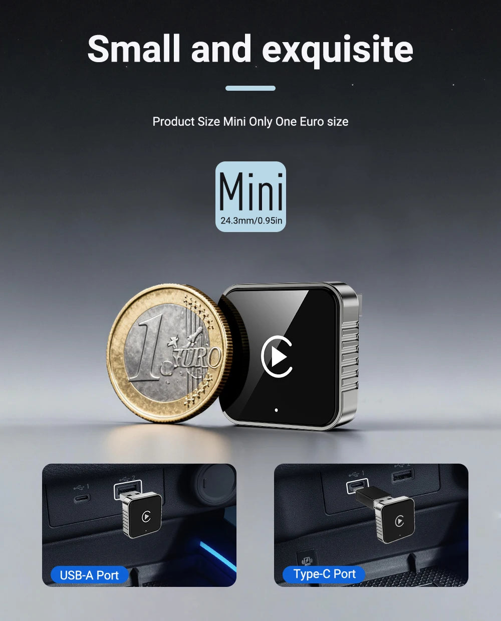 Adaptador XUDA 2 en 1 - Convierte CarPlay y Android Auto a Inalámbrico