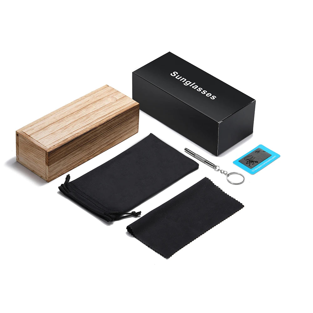 Gafas de Sol Bambú GM  Polarizadas UV400 con Lentes de Espejo