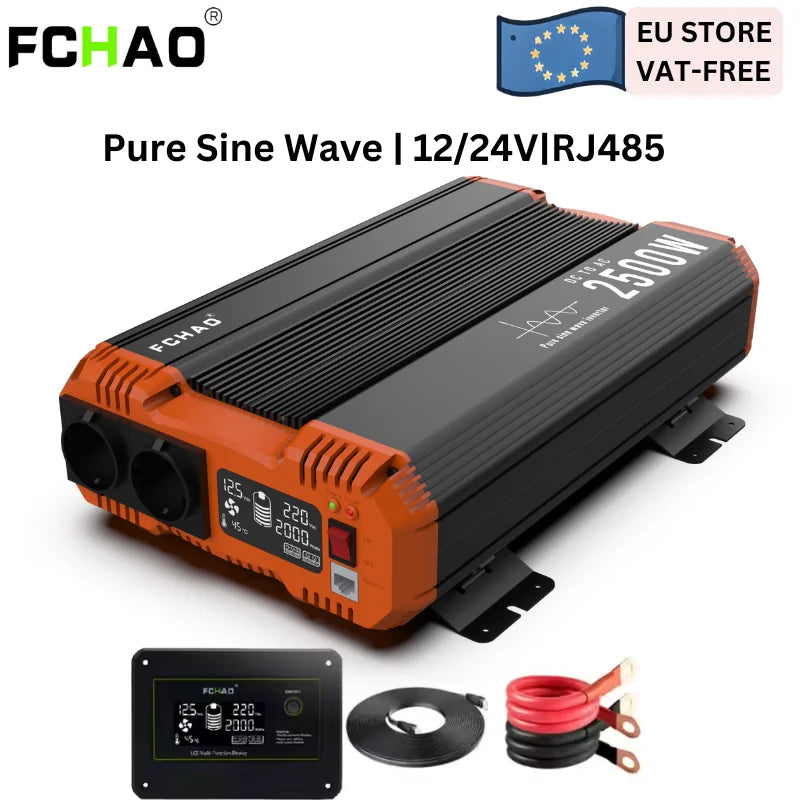 Inversor Onda Sinusoidal Pura 5000W - Convertidor 12V/24V a 220V con Control Remoto