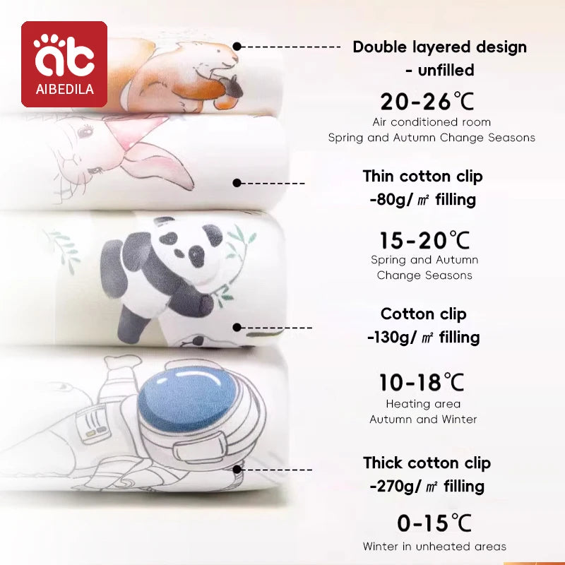 Saco de Dormir Infantil AIBEDILA - Cálido Invierno con Mangas Removibles