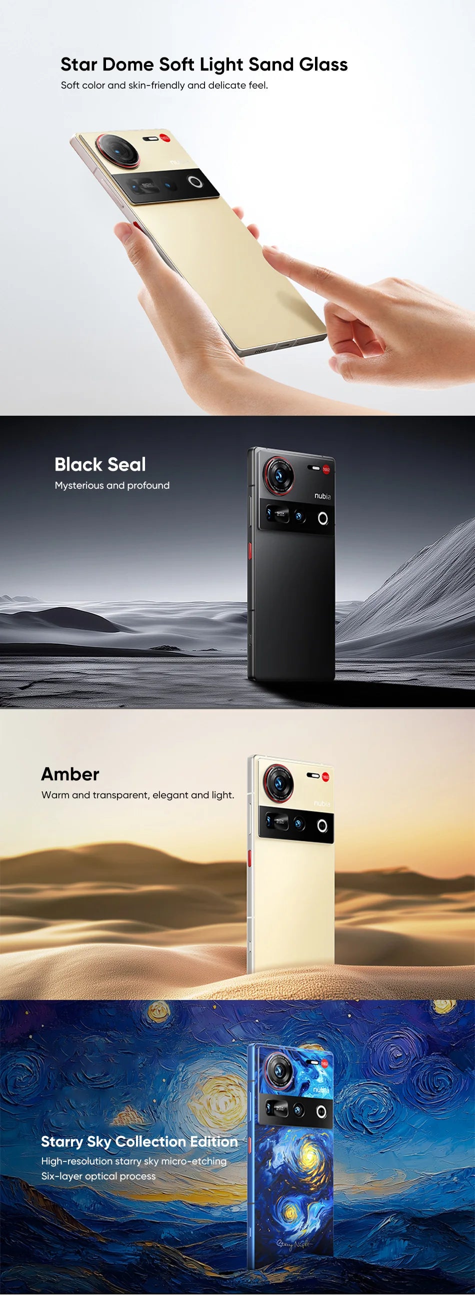 Nubia Z70 Ultra 5G - Smartphone Global 6,85’’ AMOLED 144Hz con Cámara Triple y Batería 6150mAh