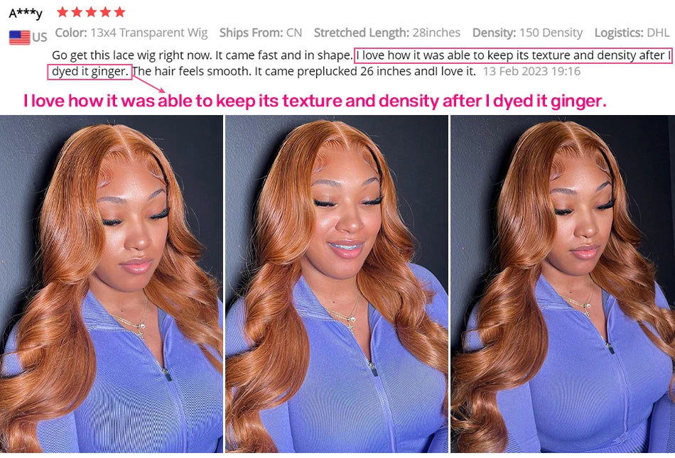 Peluca Cynosure HD 13x4 Encaje Transparente - Cabello Humano Ondulado