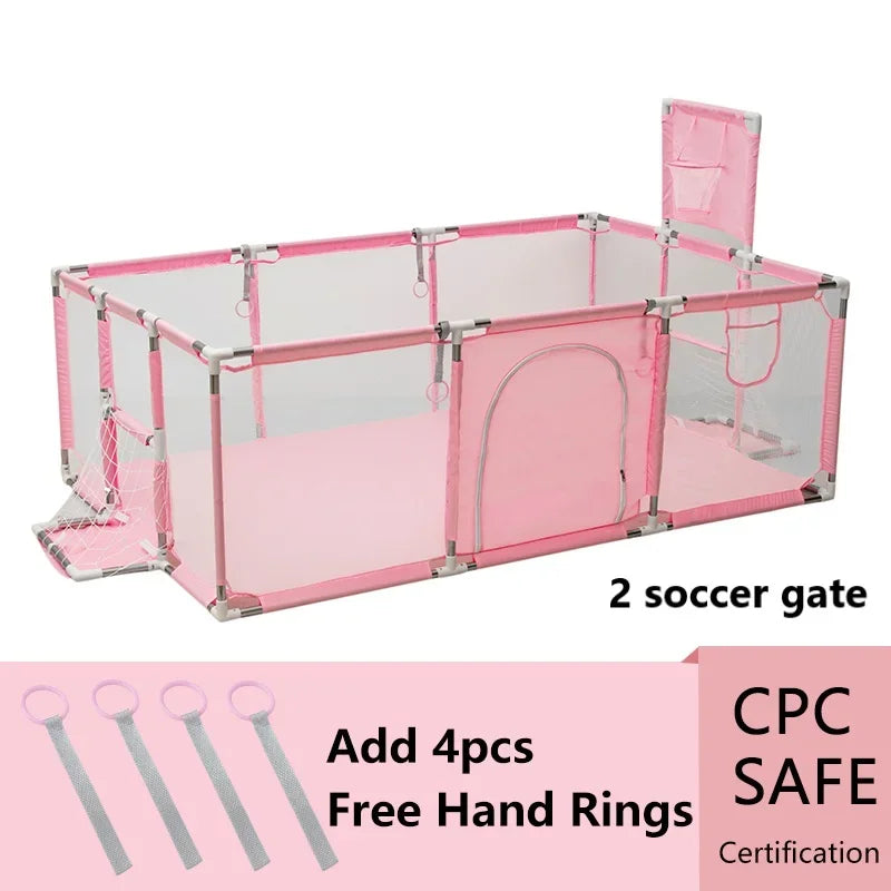 Parque Infantil IMBABY - Valla de Seguridad y Piscina de Pelotas para Bebés